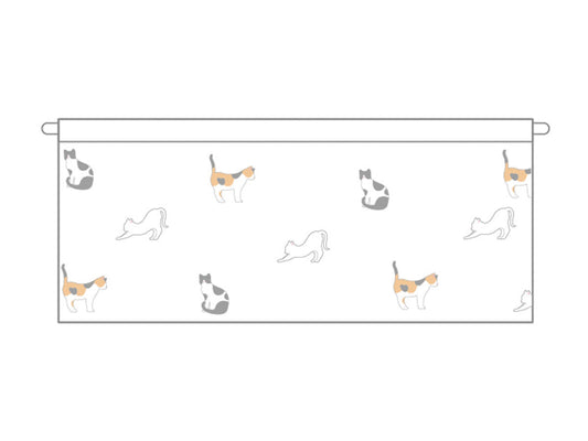 Daiso See-Through Cafe Curtain(Embroidered,Cat) FrontPackage