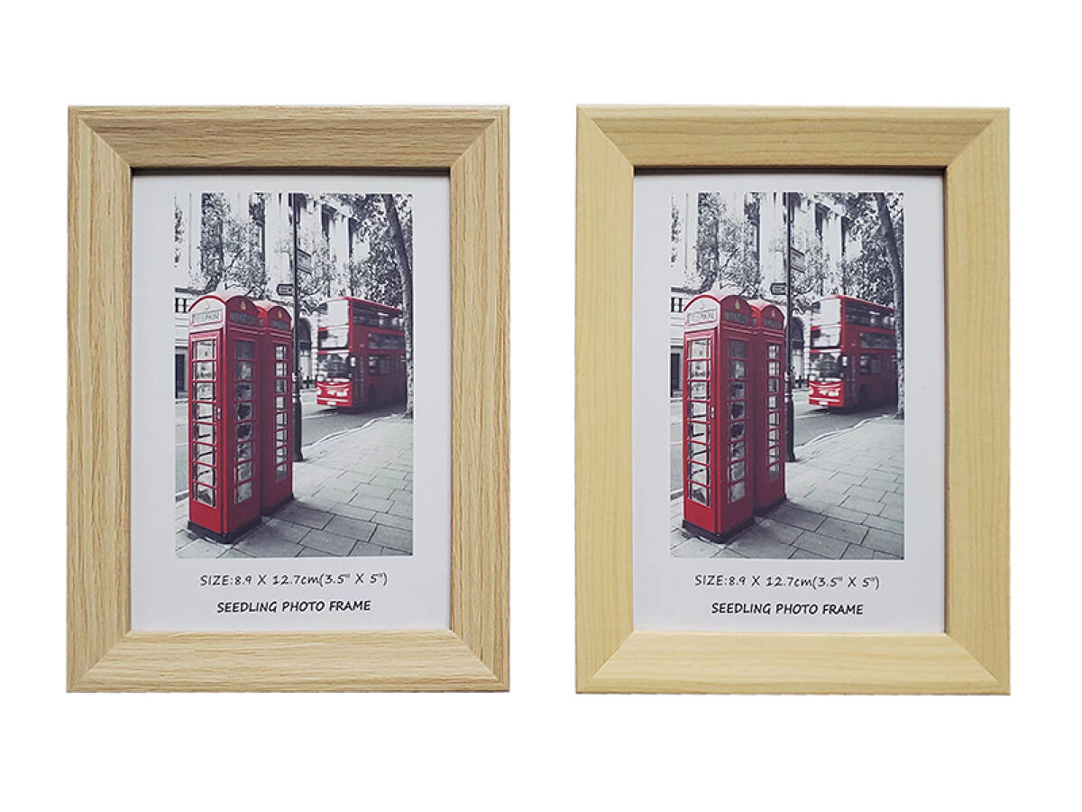 Daiso Wood Pattern Photo Frame -For Size L Photo- FrontPackage