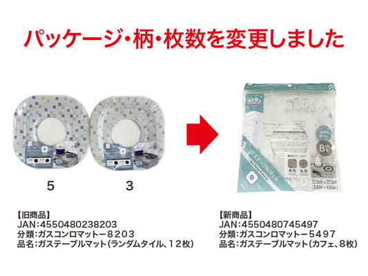Daiso Gas Range Protector - Cafe - 8PCS.- FrontPackage