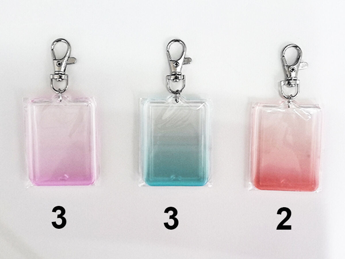 Daiso Photo Key Ring Holder-Pink-Blue-Red- FrontPackage