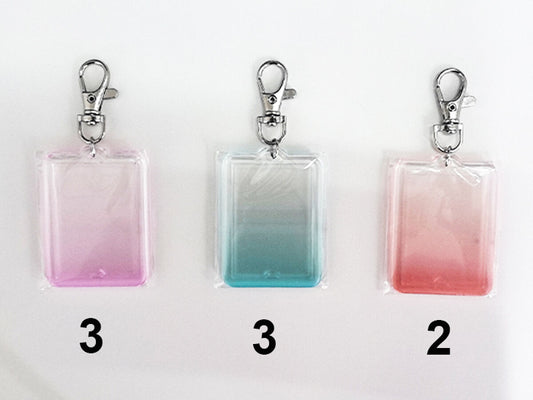 Daiso Photo Key Ring Holder-Pink-Blue-Red- FrontPackage