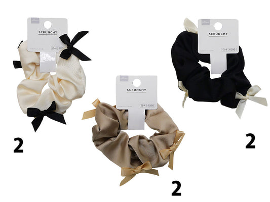 Daiso Scrunchie with mini ribbon Satin style FrontPackage