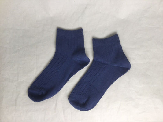 Daiso Color Wide Rib Socks(Blue,Heel Right Angle,Water Absorption Quick Drying) FrontPackage
