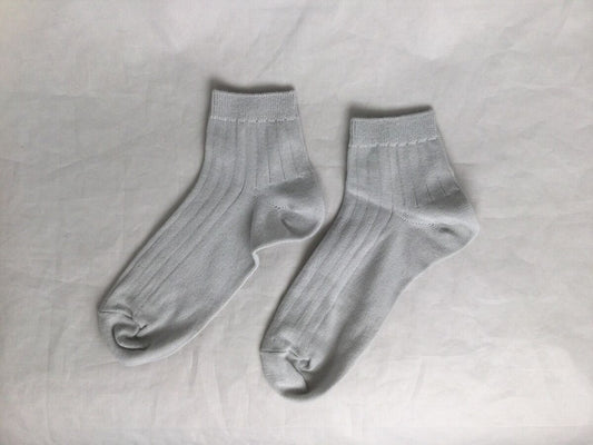 Daiso Color Wide Rib Socks(Light Gray,Heel Right Angle,Water Absorption Quick Drying) FrontPackage