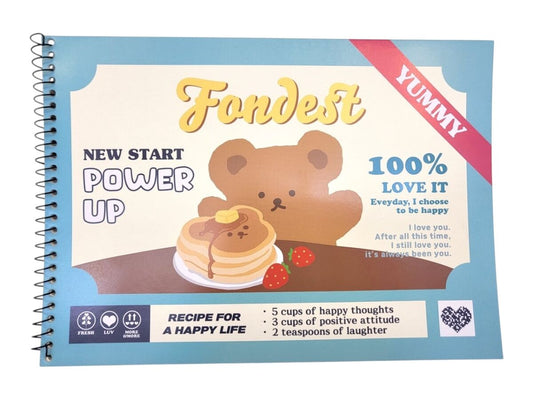 Daiso Sketchbook - Korean Style Tonton Bear - B5 - 20 Sheets FrontPackage