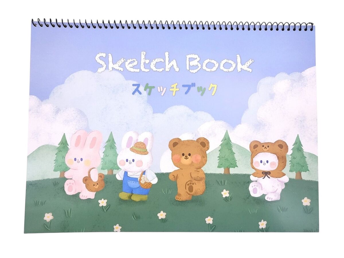 Daiso Sketchbook A - Korean Style Rabbit Unnie - 12 Sheets FrontPackage