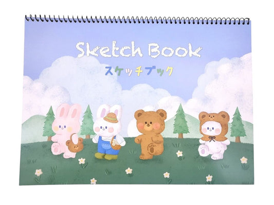Daiso Sketchbook A - Korean Style Rabbit Unnie - 12 Sheets FrontPackage
