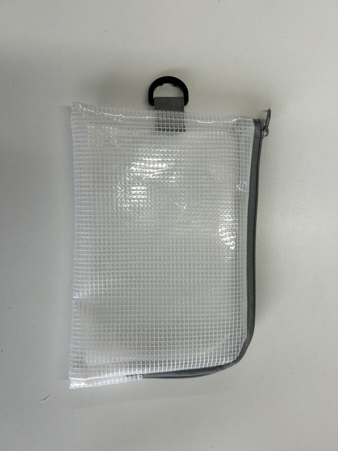 Daiso PEVA Pouch A6 with D-Can L Zipper FrontPackage