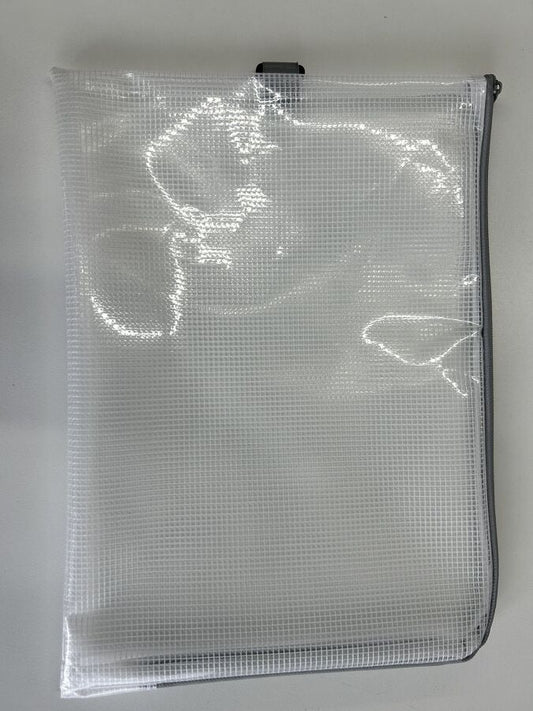 Daiso PEVA Pouch A4 with D-Can L Zipper FrontPackage