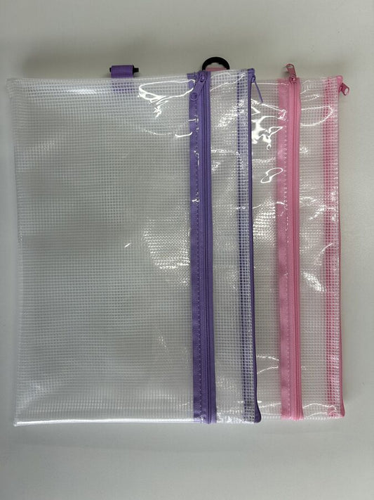 Daiso PEVA Pouch A4 with D Can PK/PU FrontPackage
