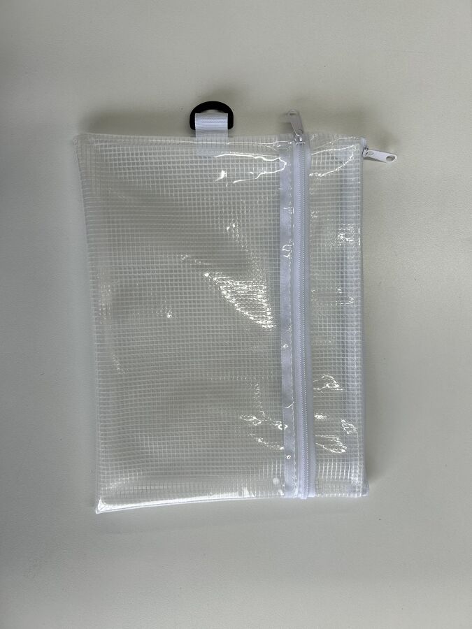 Daiso PEVA Pouch A5 with D-Can WH FrontPackage