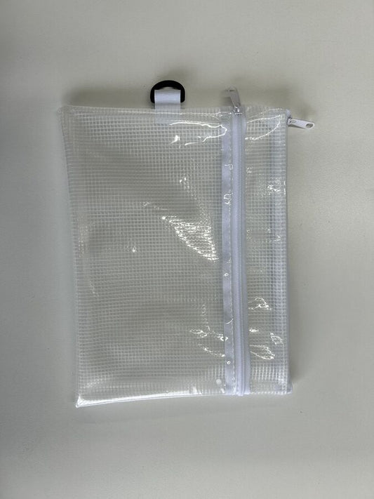 Daiso PEVA Pouch A5 with D-Can WH FrontPackage