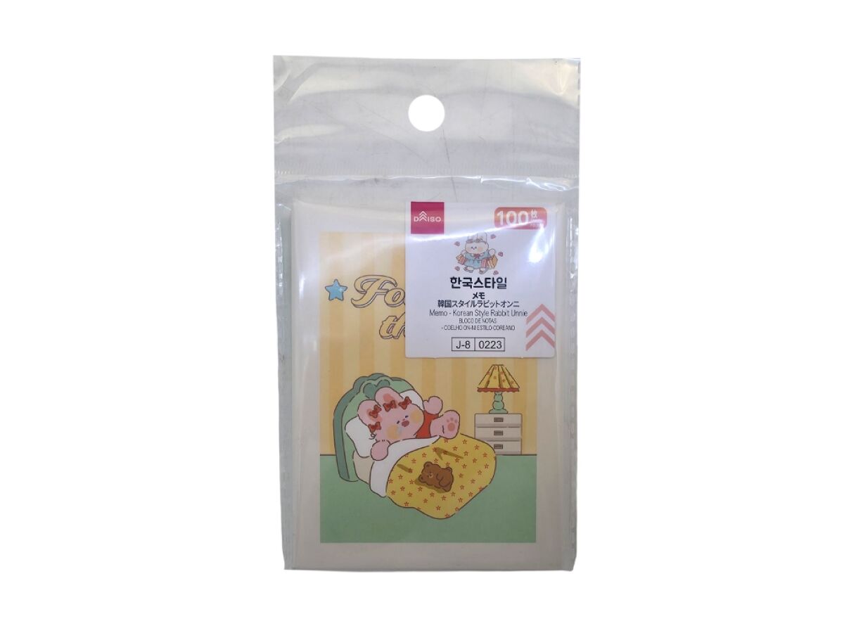Daiso Memo - Korean Style Rabbit Unnie - 100 Sheets FrontPackage