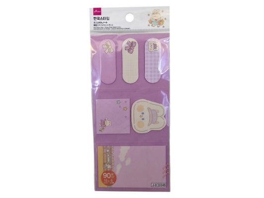 Mini Sticky Note - Korean Style Rabbit Unnie - 15 Sheets - 6 Types