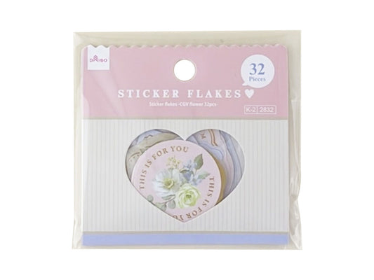 Sticker flakes -CGV flower 32pcs-