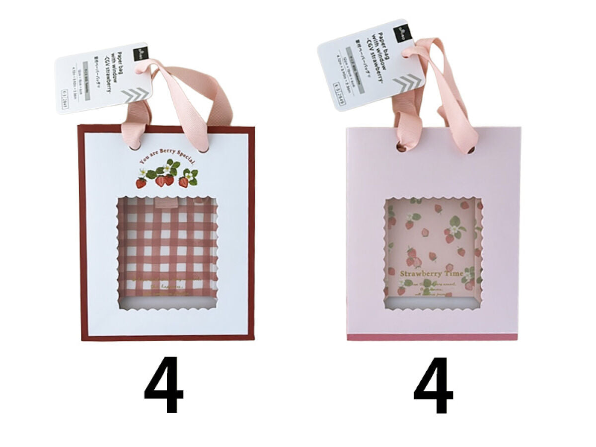 Daiso Paper bag with window -CGV strawberry- FrontPackage