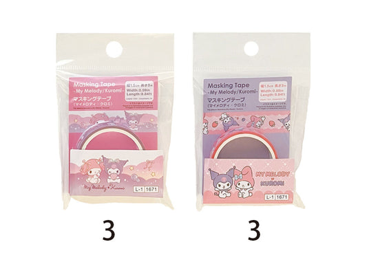 Daiso Masking Tape - My Melody / Kuromi - FrontPackage