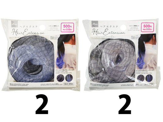 Daiso Hair extension Ribbon type Wave Cold color system FrontPackage