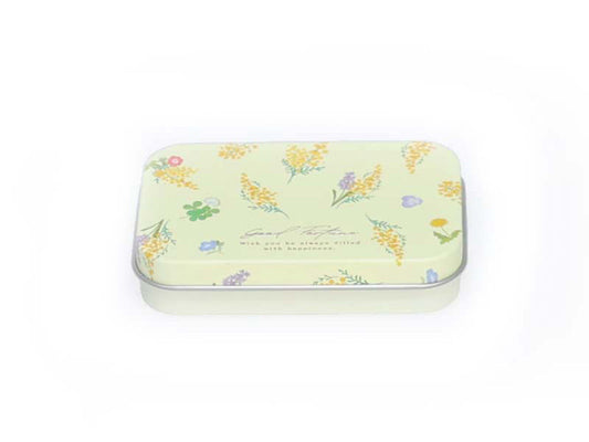 Daiso Interior Can - Spring Flowers - Square Can - FrontPackage