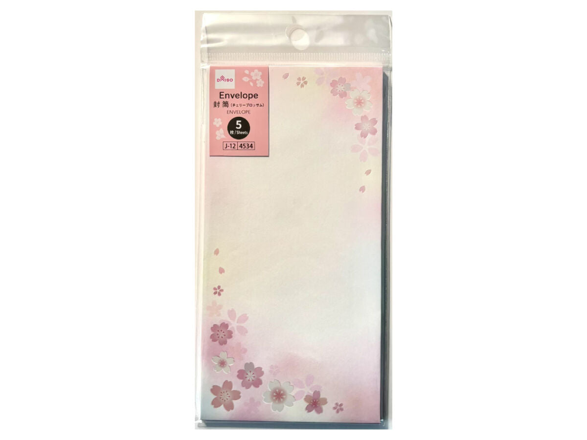 Daiso Envelope(Cherry blossom, 5 sheets) FrontPackage