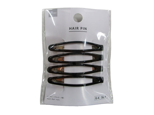 Daiso Top pin -Black - 4 pcs.- FrontPackage
