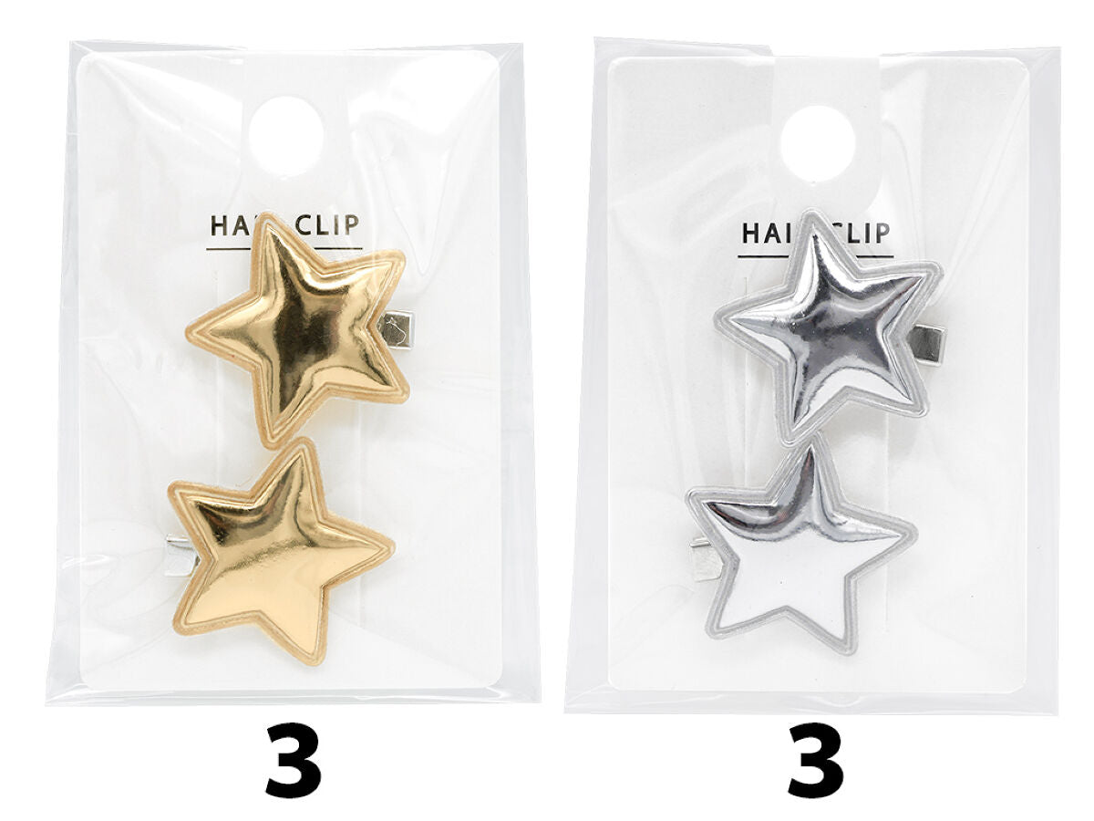Daiso Hair clip Metallic Star FrontPackage