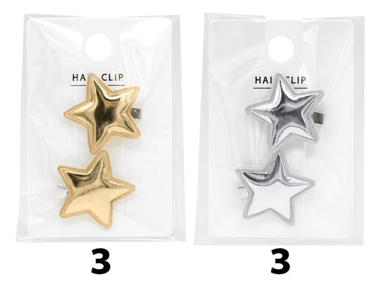 Daiso Hair clip Metallic Star FrontPackage