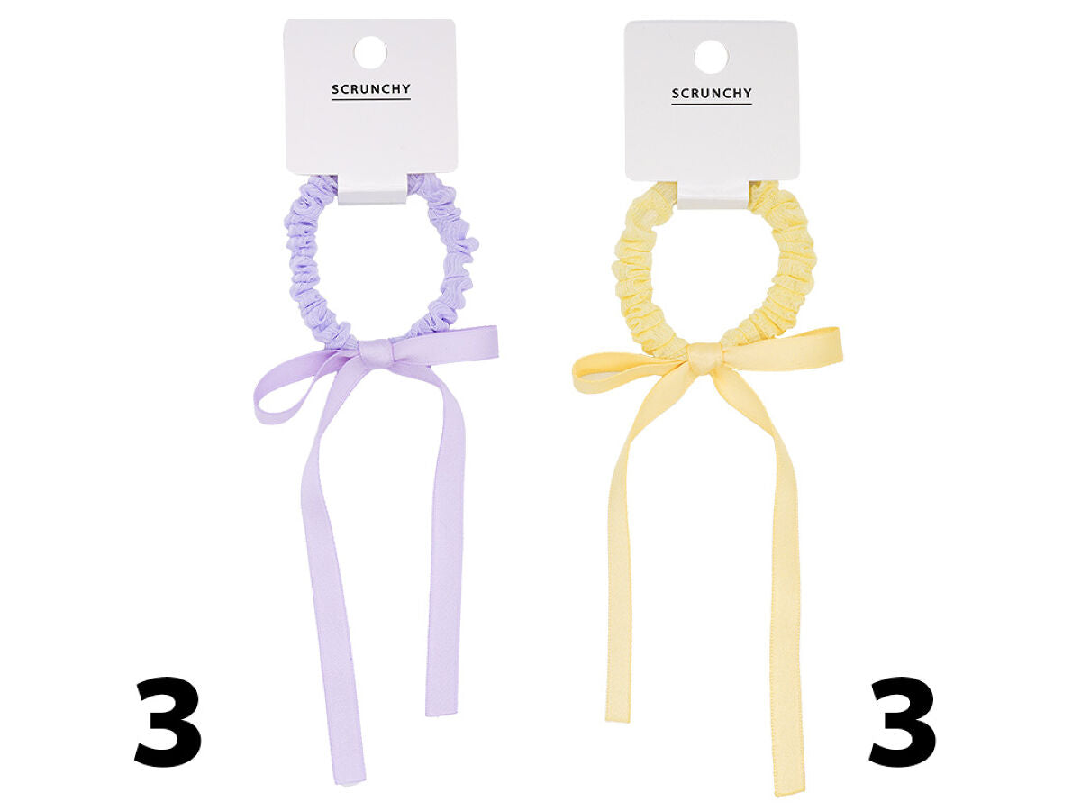 Daiso Ribbon scrunchie Pastel color Pop FrontPackage