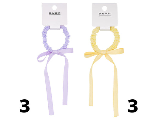 Daiso Ribbon scrunchie Pastel color Pop FrontPackage