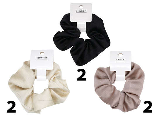 Daiso Scrunchie Satin style Pencil stripe FrontPackage