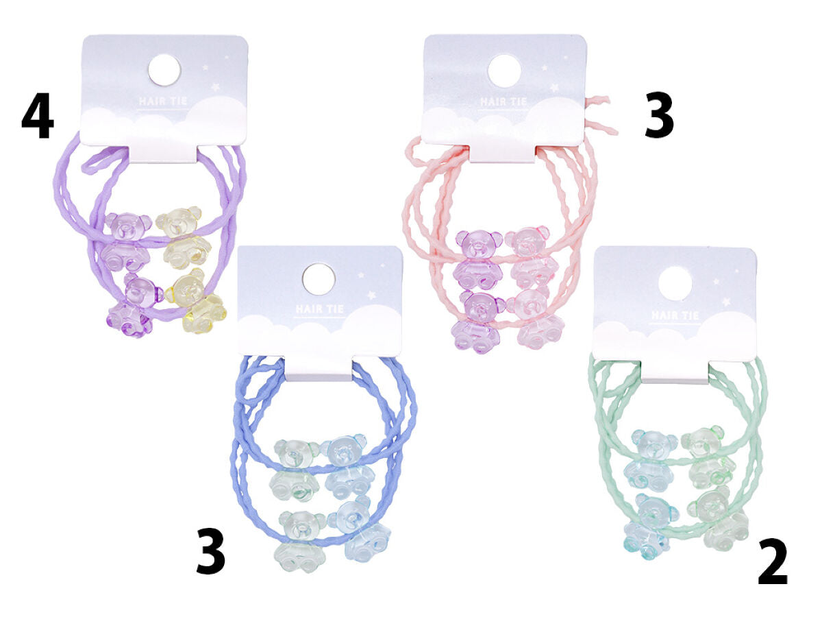 Daiso Bear hair tie set Twin FrontPackage