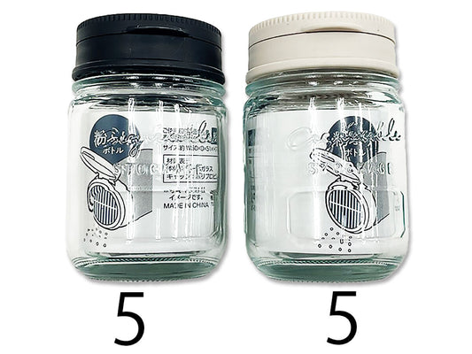 Daiso Design glass powder bottle FrontPackage
