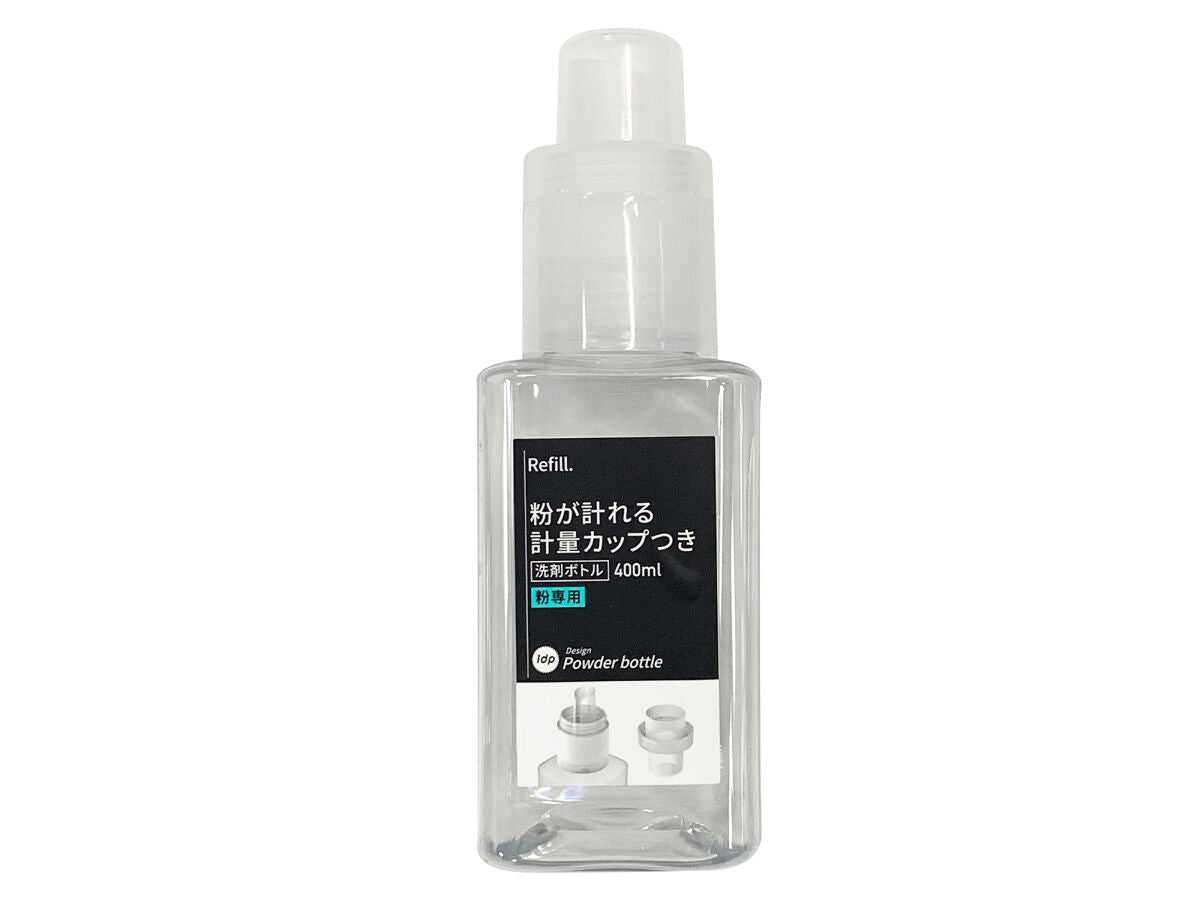 Daiso 1dp Detergent Bottle -Powder Only - Square - Clear- FrontPackage