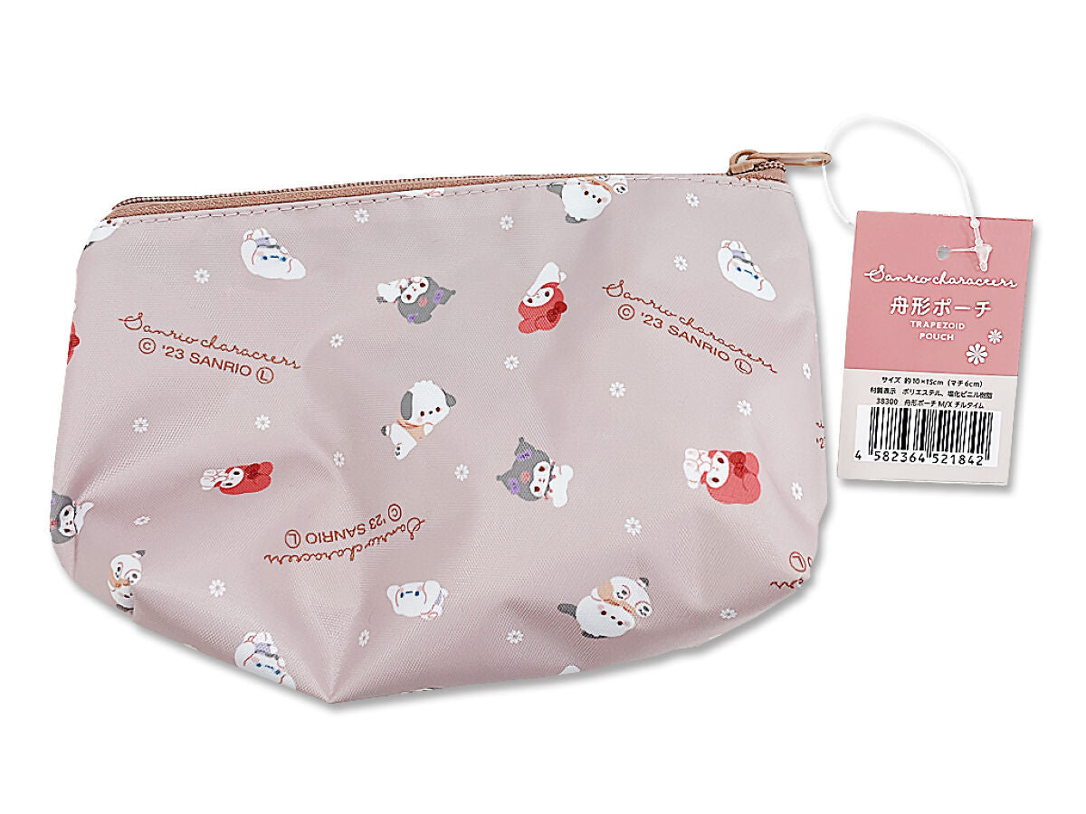 Daiso Trapezoid pouch SanrioCharacterMIX Chill time FrontPackage