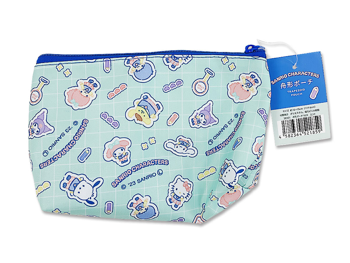 Daiso Trapezoid pouch SanrioCharacterMIX mint FrontPackage