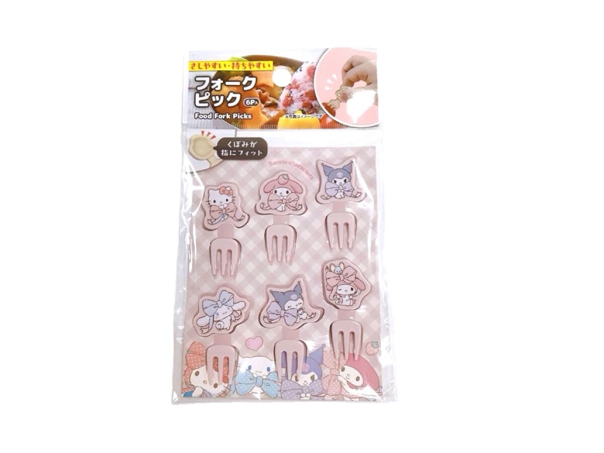 Daiso Food Fork Picks CharacterMIX Ribon FrontPackage