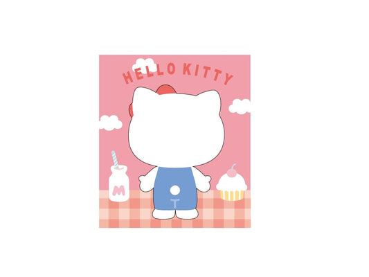 Standable die-cut sticky note Kitty red