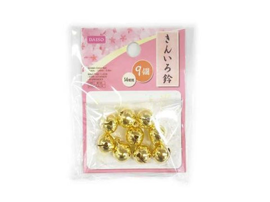 Daiso Golden Color Bell -9 pcs.- FrontPackage