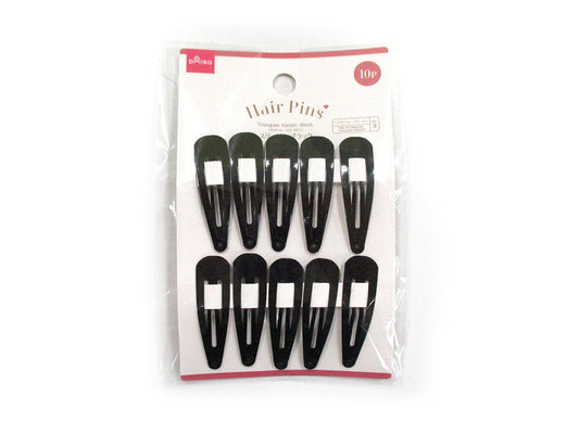 Daiso Triangular Hairpin -Black- FrontPackage