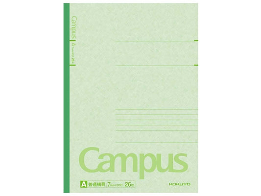 color campus notebook A ruled green