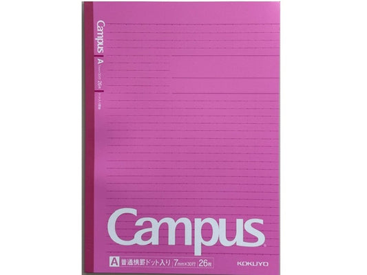 Daiso dot canvas A ruled pink FrontPackage