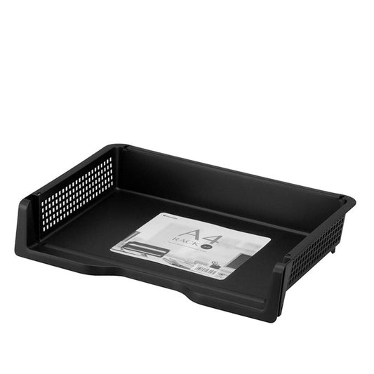 Daiso PLASTIC A4 RACK SIDE BLK FrontPackage