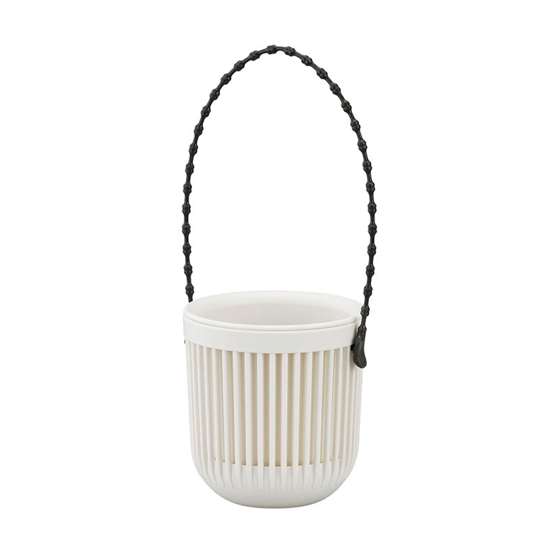 Daiso PLASTIC HANGING POT MINI WHITE FrontPackage