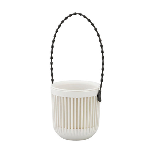 Daiso PLASTIC HANGING POT MINI WHITE FrontPackage