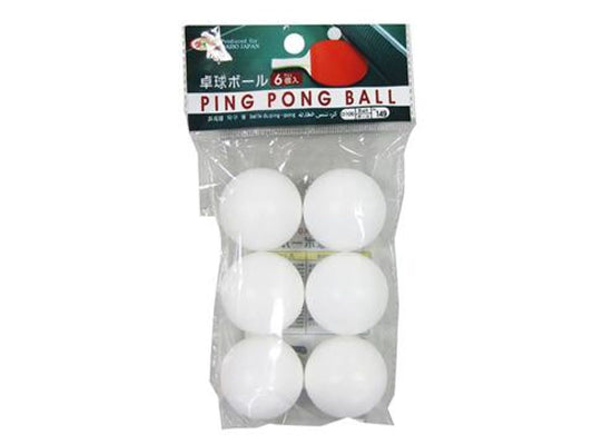 Daiso PING PONG BALL 6pcs FrontPackage