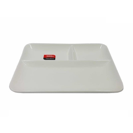 Porcelain Section Plate, 7.48 x 9.44 x 1.18 in