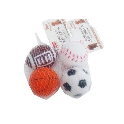 Pet Toy - Sports Ball - 2 pc set, d2.2 in