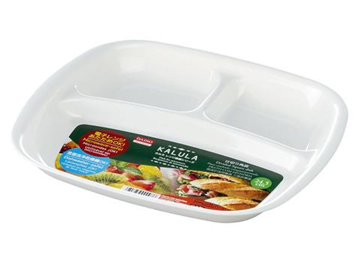Daiso Kalula Dish for Microwave Divided Square Dish FrontPackage