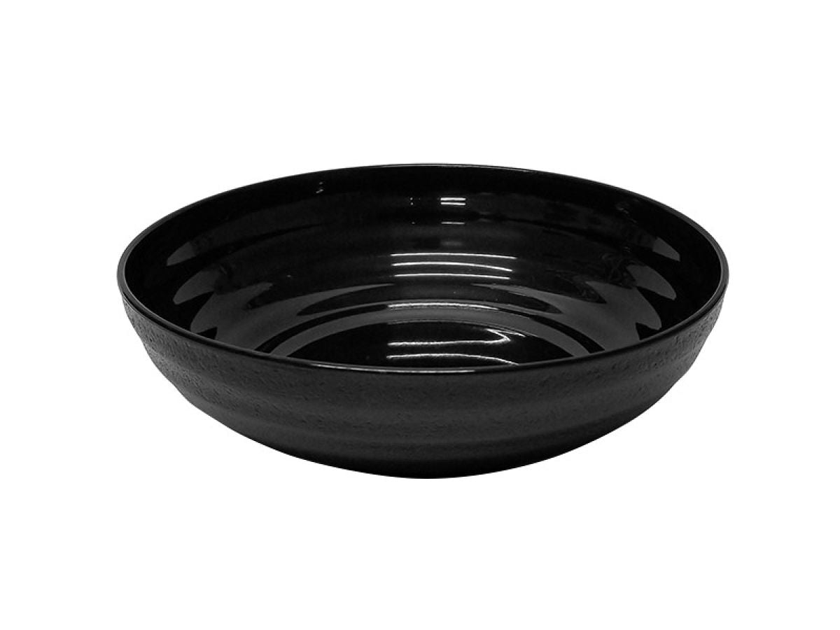 Daiso Wanami Dish for Microwave Soup-Cereal Bowl -Black- FrontPackage