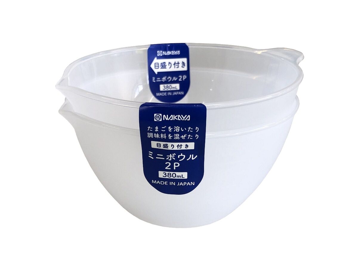 Daiso Small Mixing Bowls 2P Clear FrontPackage